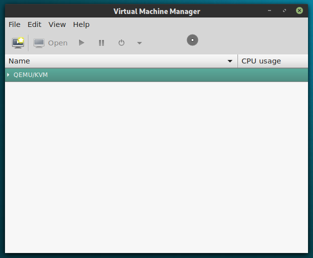Virtual Machine Manager window